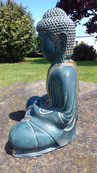 Statuette bleu doré Bouddha 30cm