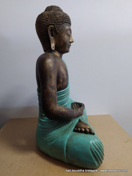 Bouddha sérénité turquoise 60cm