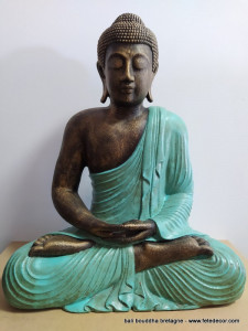 Bouddha sérénité turquoise 60cm