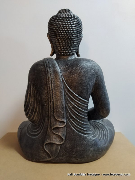 Bouddha sérénité gris 60cm