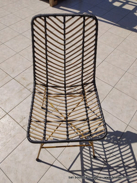 Chaise rotin design 90cm