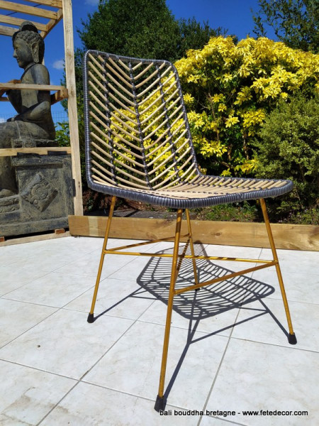 Chaise rotin design 90cm