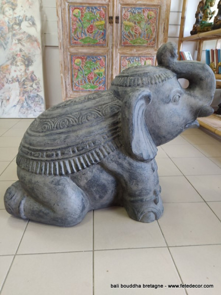 Grande taille éléphant gris déco jardin