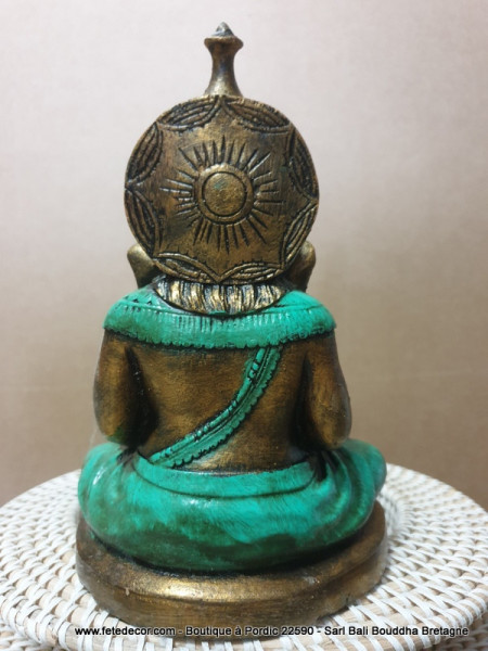 Ganesh doré turquoise H20 cm