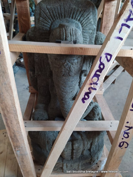 Ganesha statue pierre de lave H80cm