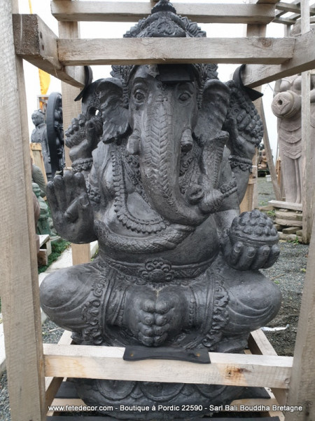Ganesh gris antique H95 cm