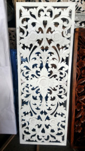 Cadre blanc design Balinais 120x45