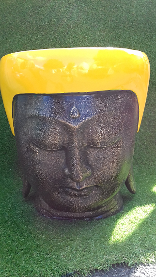 Grand cache-pot visage bouddha diam 41cm