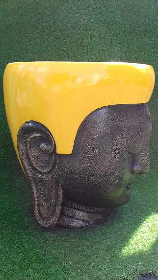 Grand cache-pot visage bouddha diam 41cm