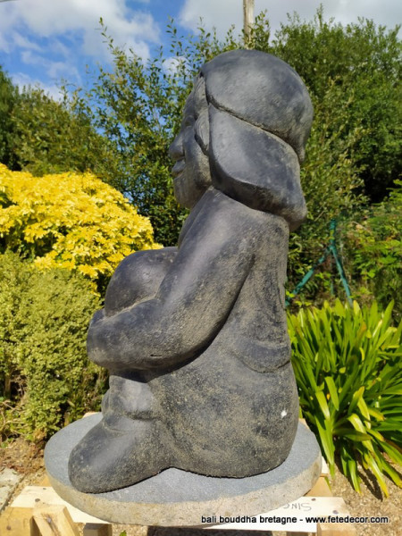 Statue troll heureux 65cm