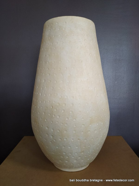 Vase crème terre cuite 60cm