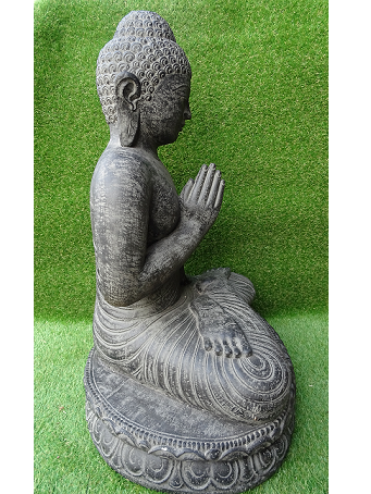 Bouddha prière noir 85 cm