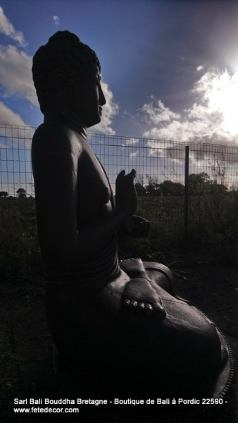 Statue Bouddha géant H150cm rouge