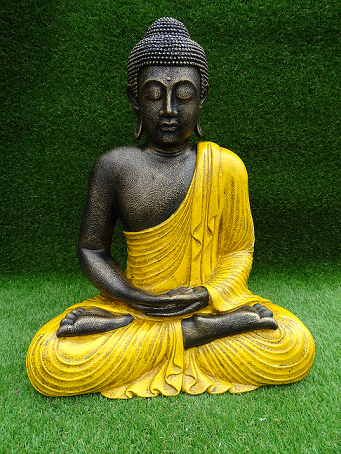 Bouddha jaune 60 cm
