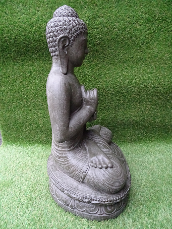 Bouddha méditation gris 60 cm