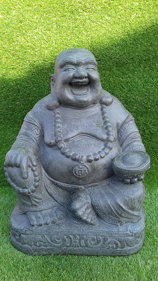 Bouddha rieur vert kaki