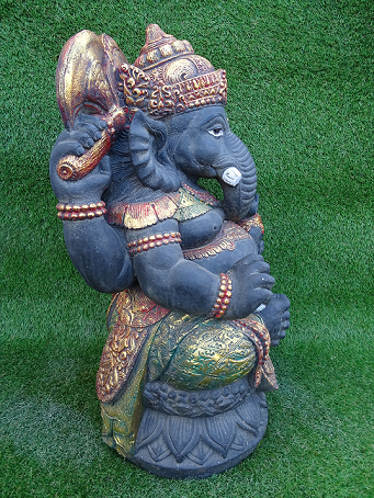 Ganesh yeux statue ciment H60cm
