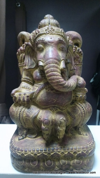 Ganesh résine marron H50cm