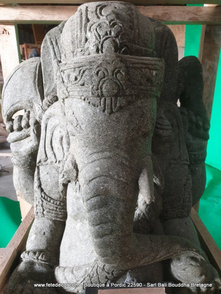 Ganesh H100 cm sculpture pierre de lave