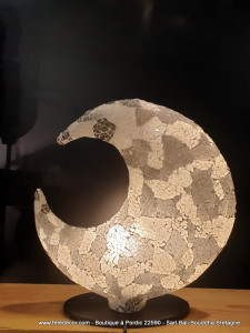 Lampe Lune mosaïque