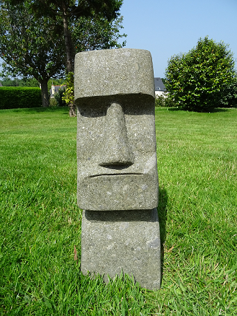 Moai en pierre sculpté H60 cm