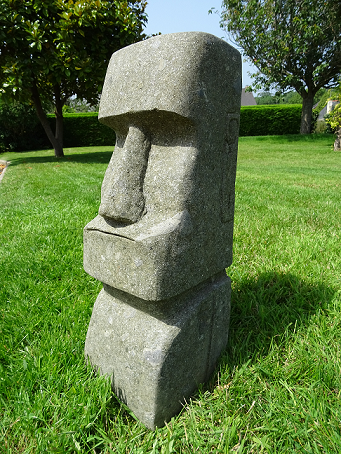 Moai en pierre sculpté H60 cm