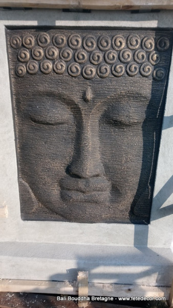 Grand mur d'eau visage Bouddha