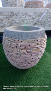 Pot couverture pierre rose