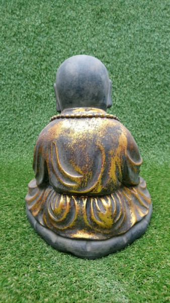 Statuette noir et or moine Shaolin