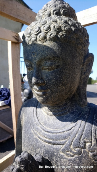 Statue bouddha H100cm main prière