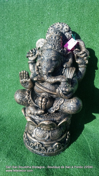 Statue Ganesh H55cm doré antique