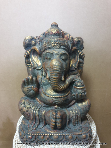 Ganesh doré antique H30 cm