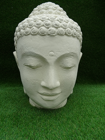 Tête bouddha beige 50 cm