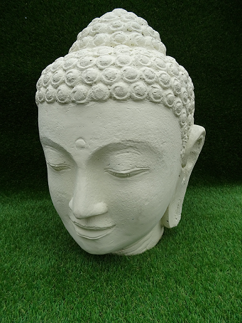 Tête bouddha beige 50 cm