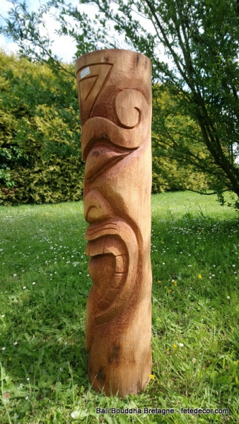 Tiki Maori bois cocotier H100cm