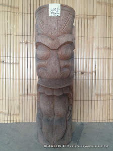 Totem cocotier tiki maori H100 cm
