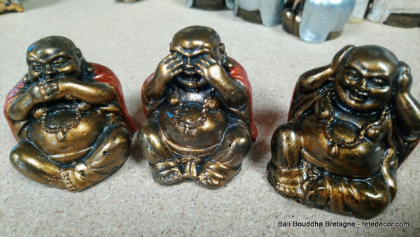 Trio bouddha cape colorée