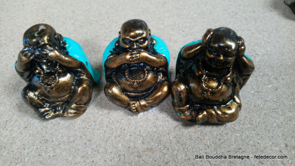 Trio bouddha cape colorée