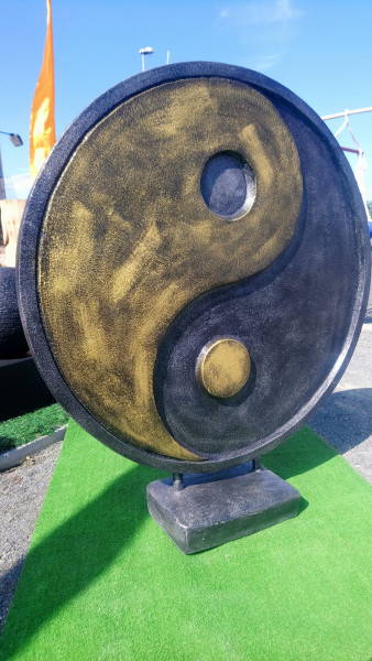 Symbole Yin Yang rond 100x100