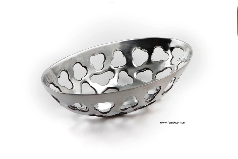 Corbeille à fruits moderne en aluminium poli Stanka - GdeGdesign