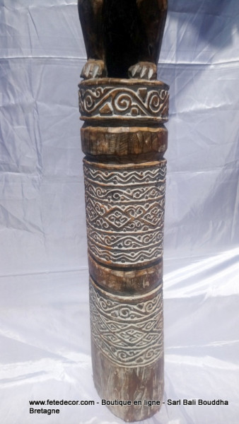 Grand totem tribal Bornéo H220 cm