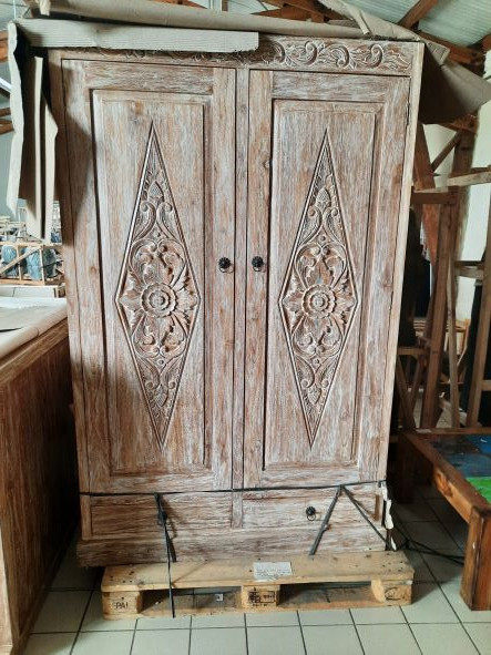 Armoire 2 Portes 2 Tiroirs