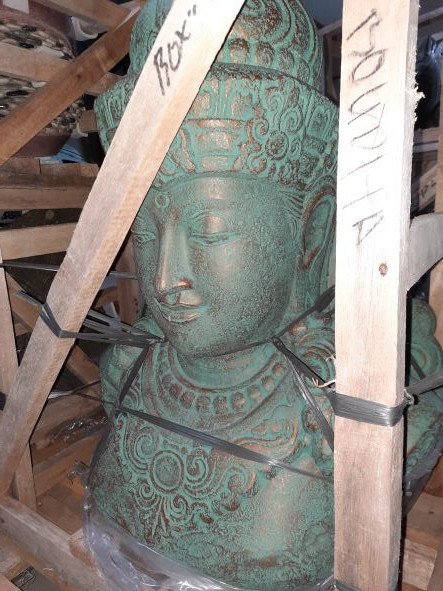 Buste de Dewi Sri Vert Bronze
