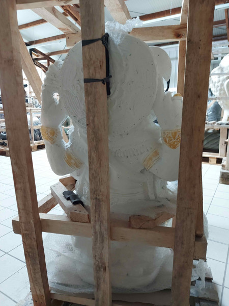 Ganesha blanc et or H95cm