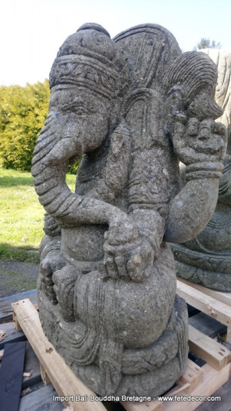 Ganesha H80 cm pierre volcanique