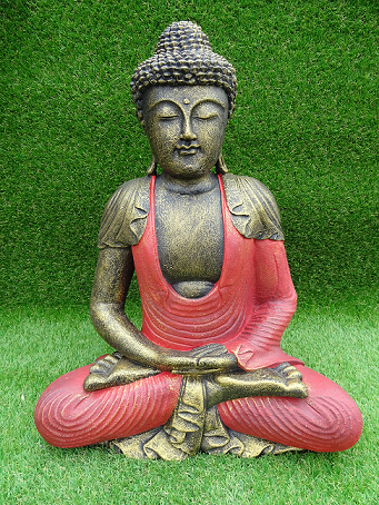 Bouddha Rouge En Lotus H50 Cm Vente Decorations Amenagements De Bali Pour Maison Et Jardin